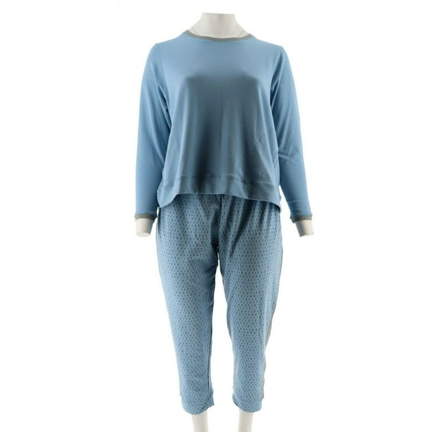 Stan Herman Petite French Terry Tunic Jogger Set Lavender PM NEW A301849